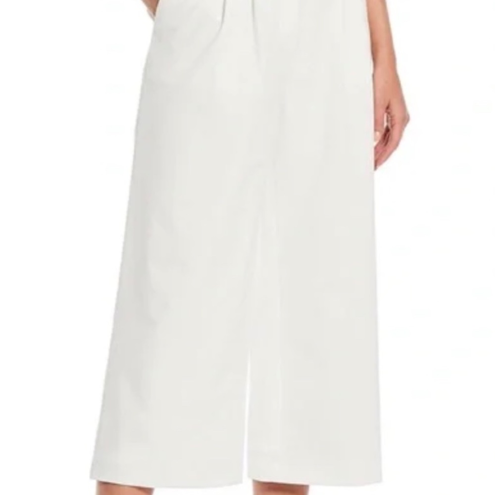 NWT! Antonio Melani Alexis Wide Leg White Belted Pants